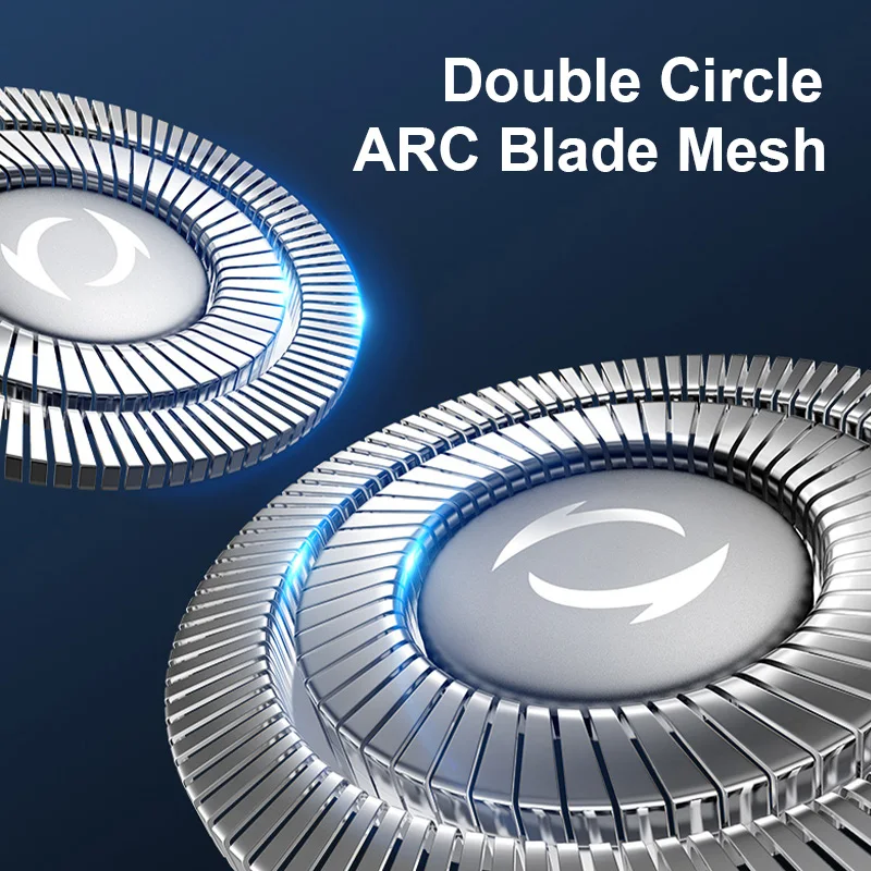 Electric Razor 6 Heads Mens Bald Nose Barber Hair Razor 5 In 1 Portable 4D Headshaver Mens Waterproof Electric Shavers