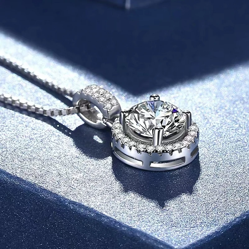 Высокое качество S925 стерлингового серебра Муассанит бриллиантовое ожерелье женские ювелирные изделия