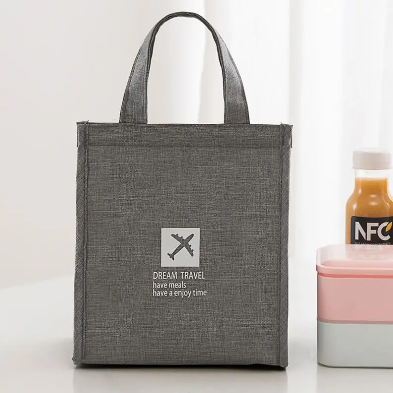 Сумка для ланча для мужчин и женщин, простая водонепроницаемая изолированная большая сумка-тоут для взрослых