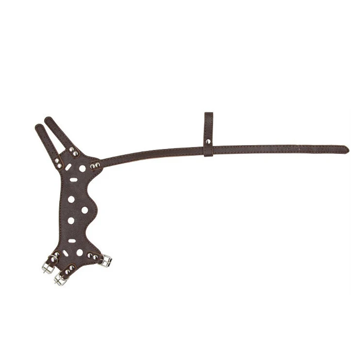 Customized Genuine Leather Belgian Malinois Protect Dog Muzzles Extra Anti-biting Dog Muzzles Bozal Para Perro