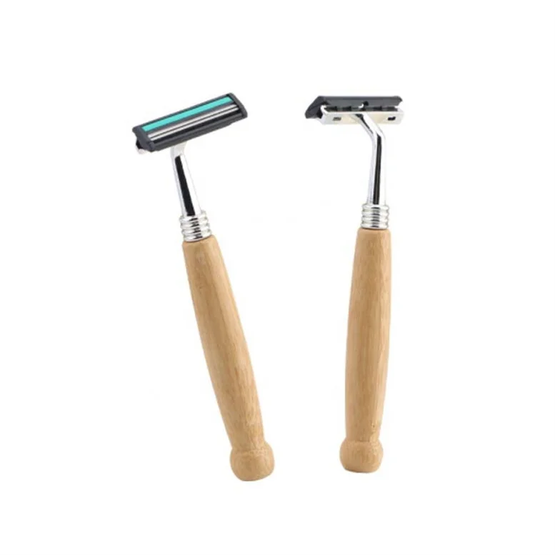 Безопасная бритва для мужчин, экологически чистая Безопасная бритва с бамбуковой ручкой, мужское Бритье