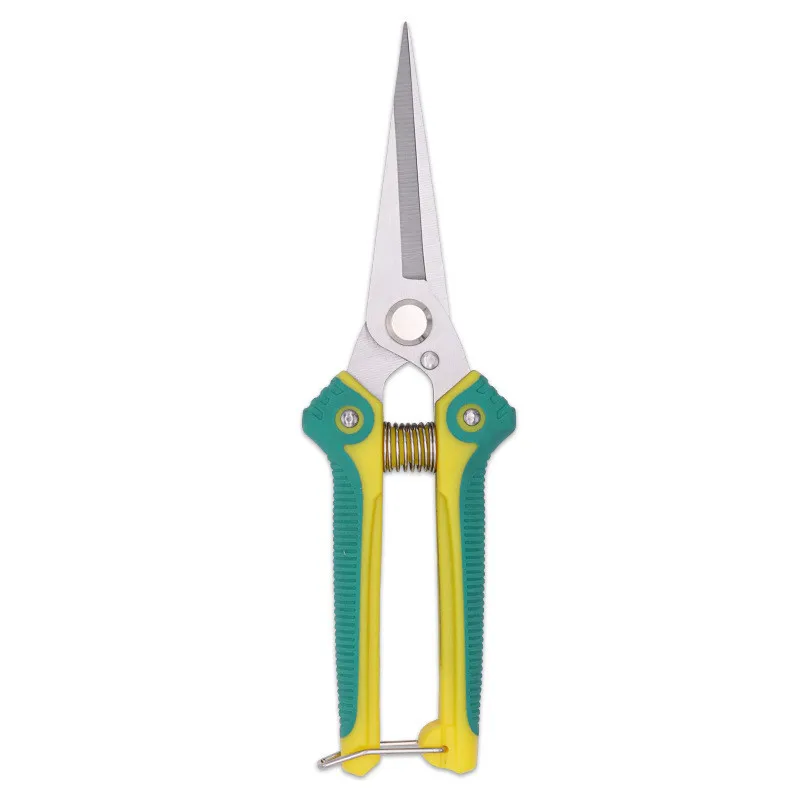 Garden Hand Pruner Grape Fruit Picking Weed Potted Branches cutter Straight head blade PlantsSecateurs Flower cutting scissors