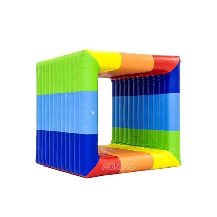 2024 New Product Outdoor Inflatable rolling game Inflatable Flip It Game Inflatable Team Building Game Cube Flip It for Sale