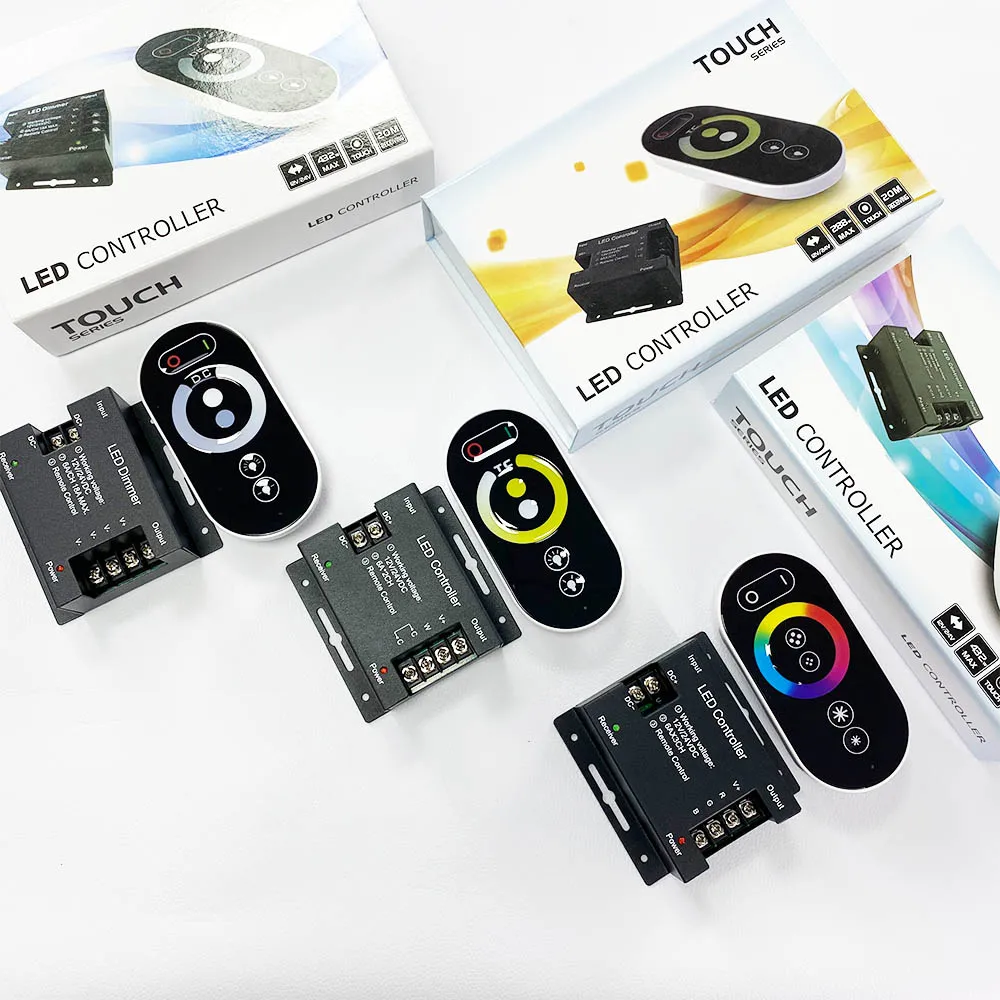 DC12-24V 12A 18A) Светодиодная лента с usb-питанием RF сенсорный пульт дистанционного управления светодиодный диммер для 3528 5050 SMD COB CCT RGB ленты света регулировка яркости