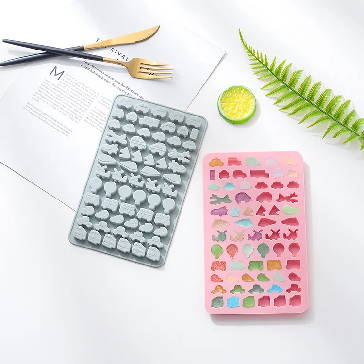 Cartoon fruit gummies jelly chocolate cheese DIY crystal drops wholesale silicone baking molds kitchen baking biscuits mold