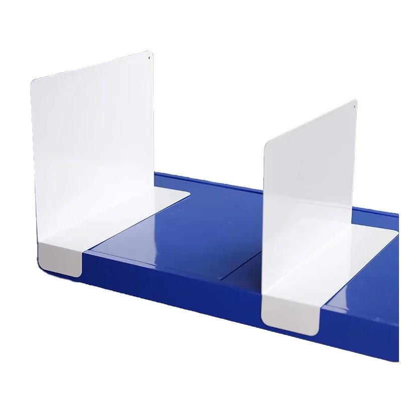 Supermarket Spring Pusher Display Shelf Rack Plastic Dividers custom Clear PVC Acrylic L Shape Shelf Dividers for Supermarket