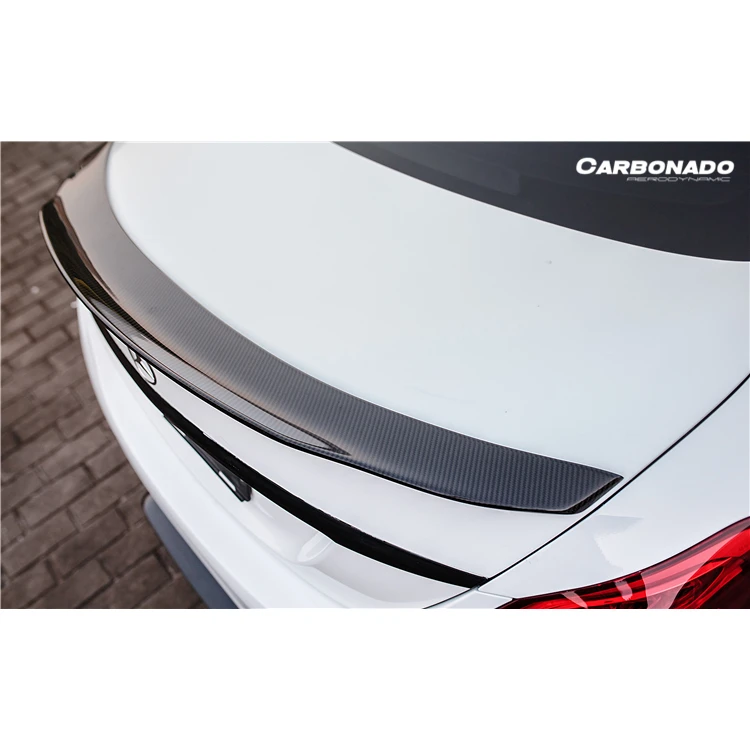 Carbonado SM Style Carbon Fiber Trunk Spoiler wing fit Mercedes W205 C63 AMG C180 C200 Sedan
