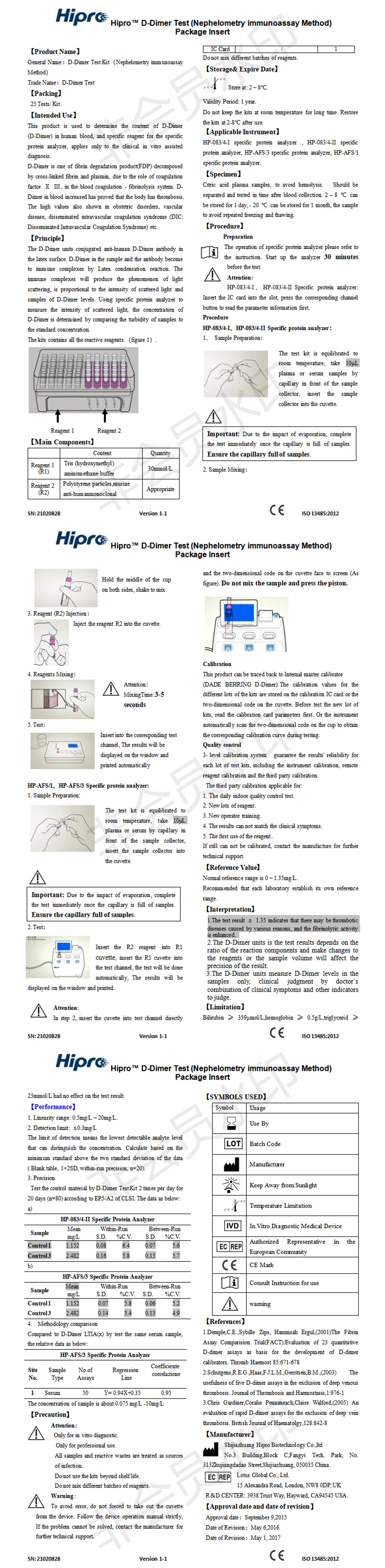 Mini Fully Automated Real Time Machine for sale with CE D-Dimer