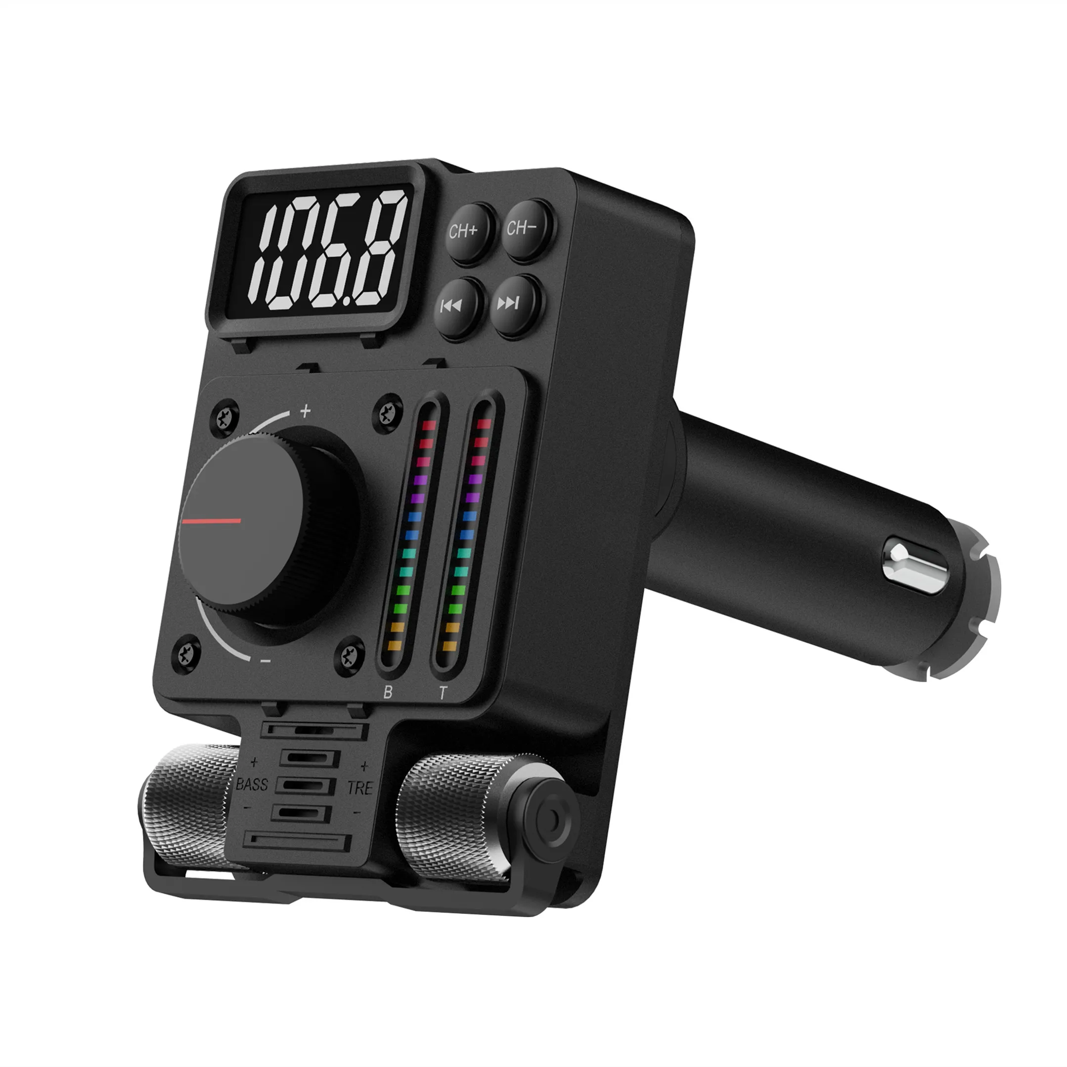 New PD 30W USB type C Charger Equalizer Hifi Modulator BT Hands-Free Radio Fm Transmitter Car Mp3 Player