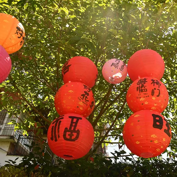 SR Wholesale Origami Cylinder Fire Flying Fish Paper Lanterns Korean Japanese Chinese Paper Lanterns for Festival Decoration