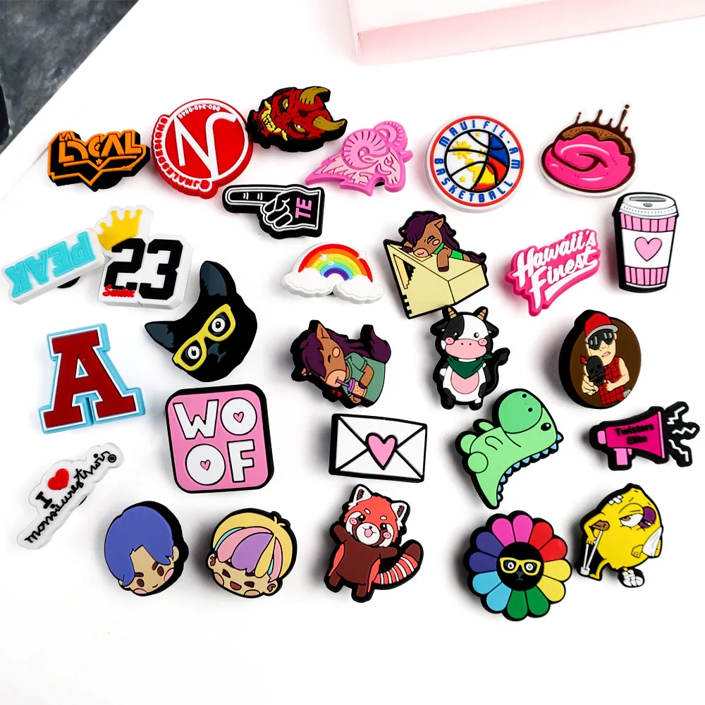 Wholesale pvc accessory decorations decor accessories women custom logo designer shoe charms for crocs shoes