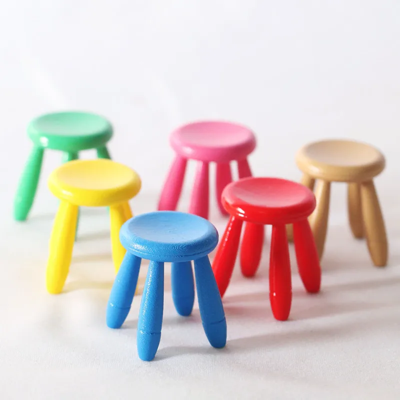 OEM Factory Price multi color Plastic Chair  Moser Organizer Kids Small Doll house Furniture