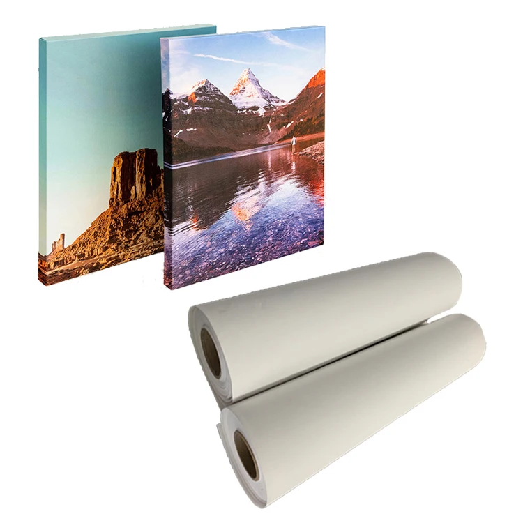 Eco solvent Latex printable natural white  waterproof Polyester artist inkjet canvas roll