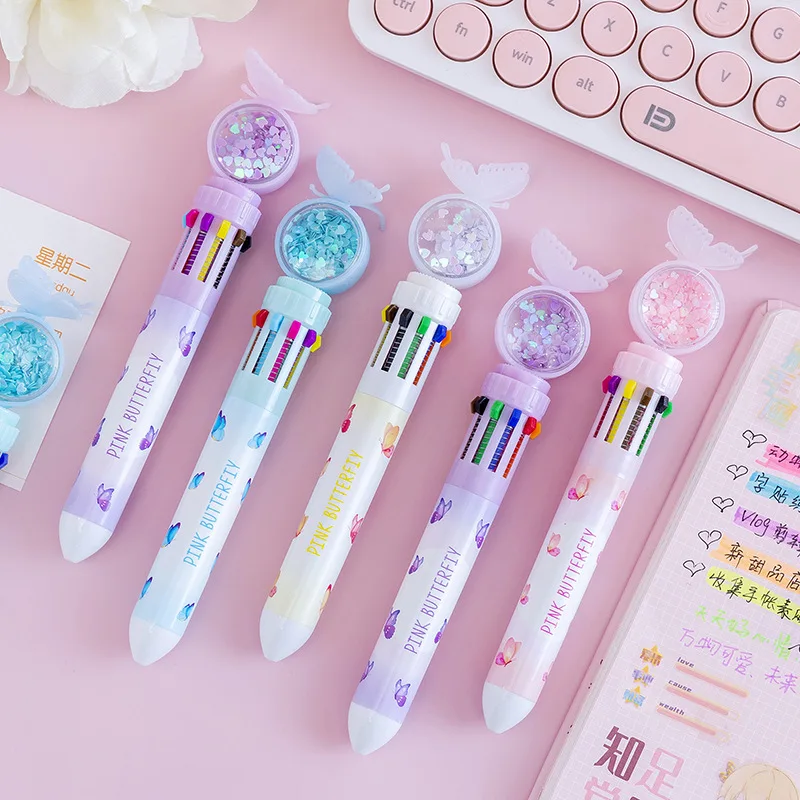 Trendy style stationary cute cartoon flamingo pattern advertising ballpoint pen