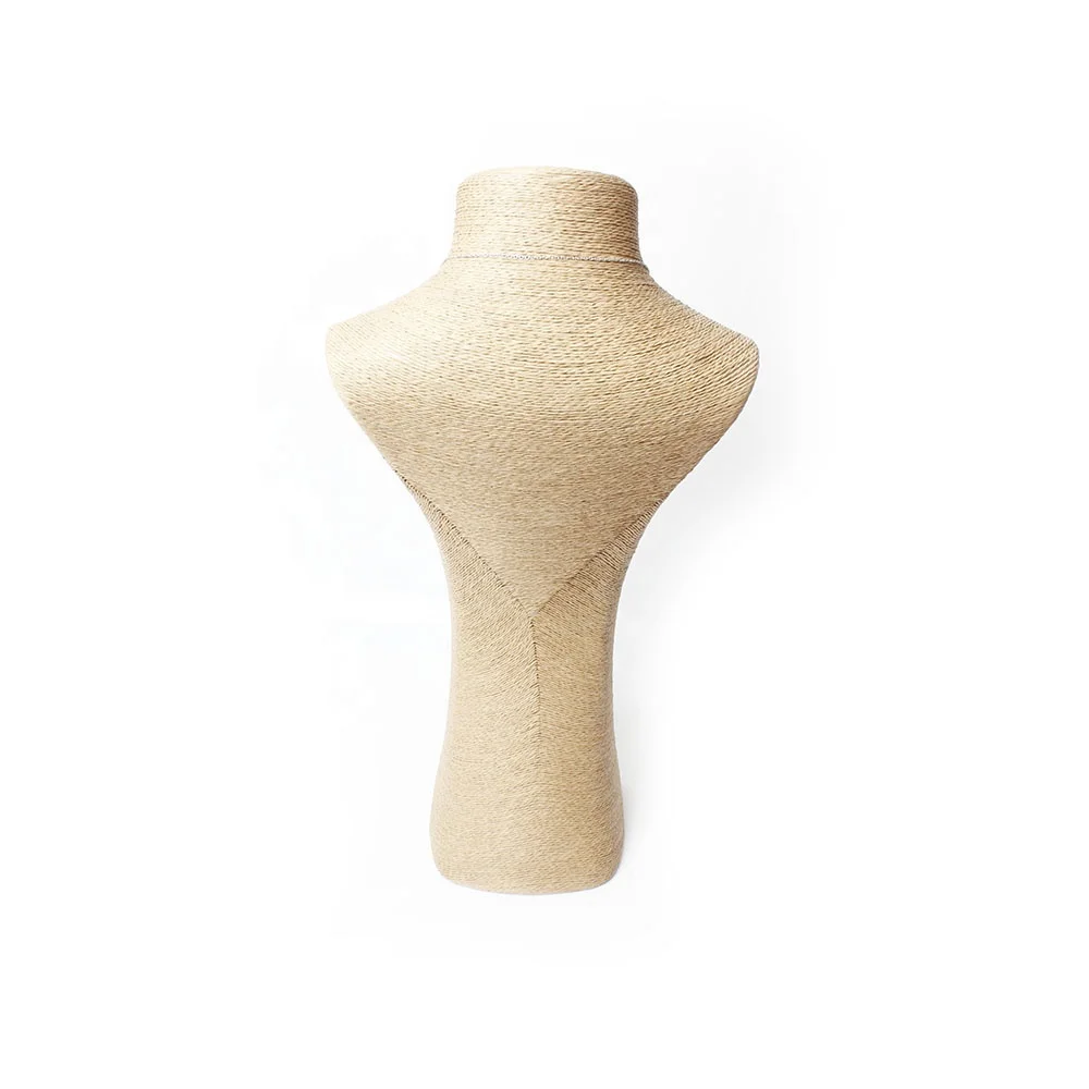 67227A  3-D Twine Decorative Mannequin Bust Jewelry Stand/Necklace Display Holder