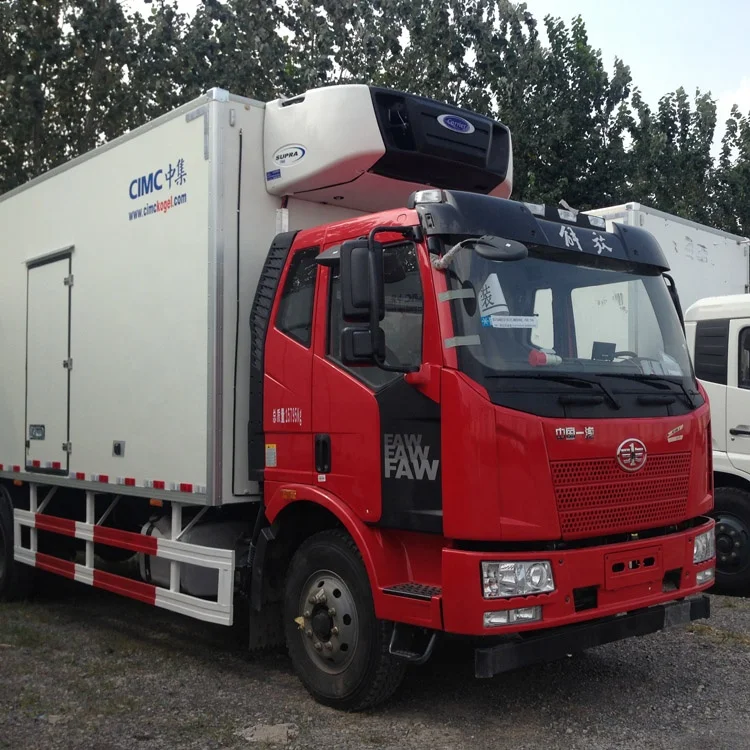 FAW Tiger VR7 J6P JH6 Cool Automatic Diesel Engine 4*2 6*4 180Hp 360hp New Euro2 Euro5 10-30 Ton Hot Sale Refrigerator Truck