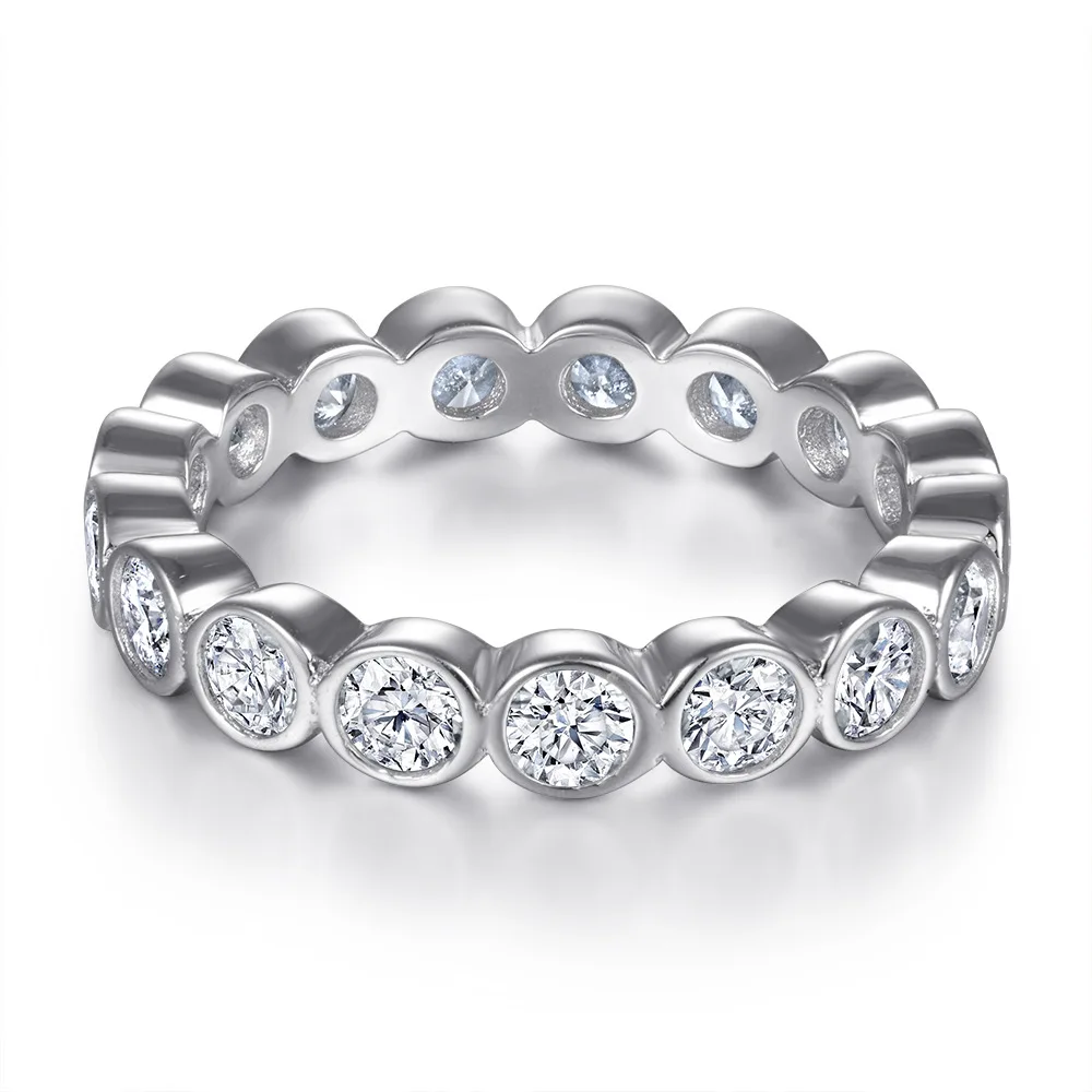 Fashion Jewelry Dainty Sterling Silver 925 Engagement Rings Princess Cut Cubic Zirconia CZ Casual Rings for ladies