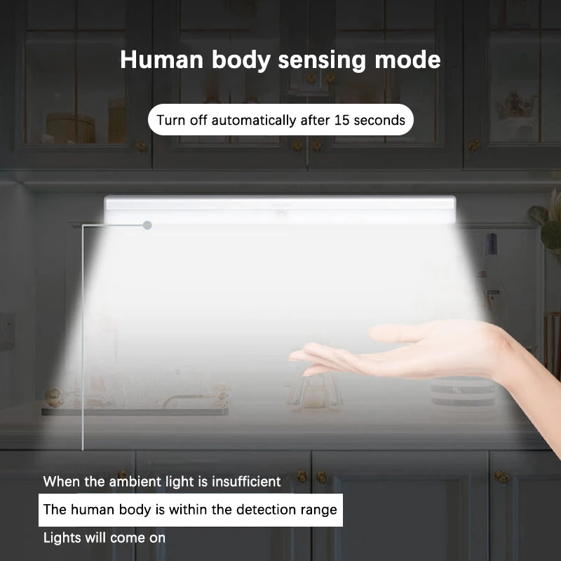 Usb Rechargeable Under Cabinet Lighting Switch Magnetic Wall Motion Sensor Under 10 Led Cabinet Lights