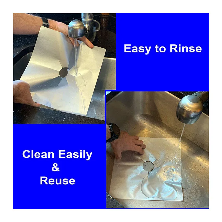 Amazon Hot Sale PTFE Gas Range Protectors Black Gas Stove Burner