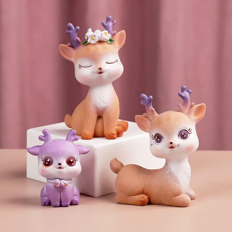 Plastic Crafts Deer Decor Support Custom Size Model Plastic Ctafts Cartoon Animation Action Anime Figure Doll Plastic Crafts