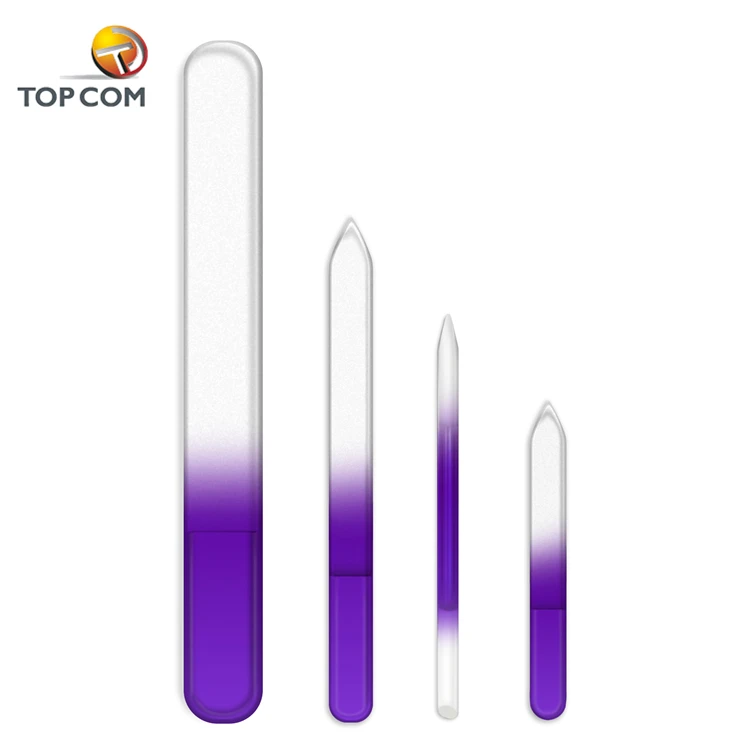 Wholesale nano glass fingernail cuticle pusher files with case