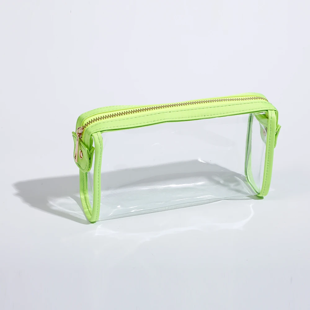 Clear Pvc Makeup Cute Transparent Women Everything Make Up Brush Pouch Toiletry Portable Travel Clutch Purse Cute Cosmetic Bag