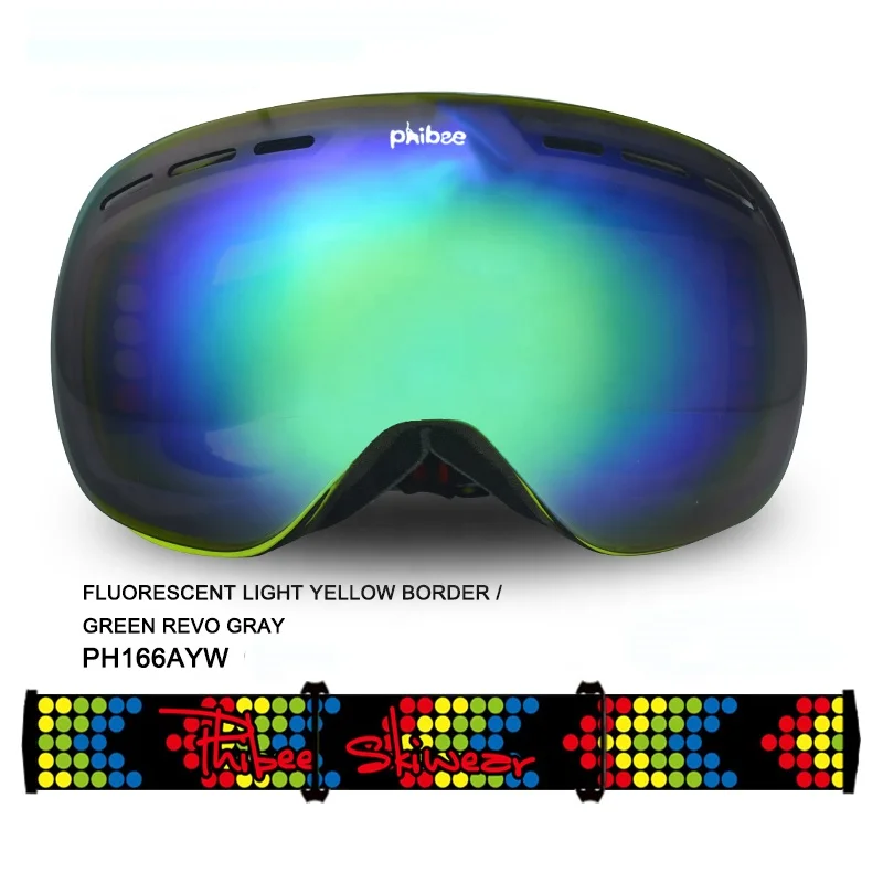 
Anti-fog UV400 Adult Fashion Ski Snow Goggles for Men Women 