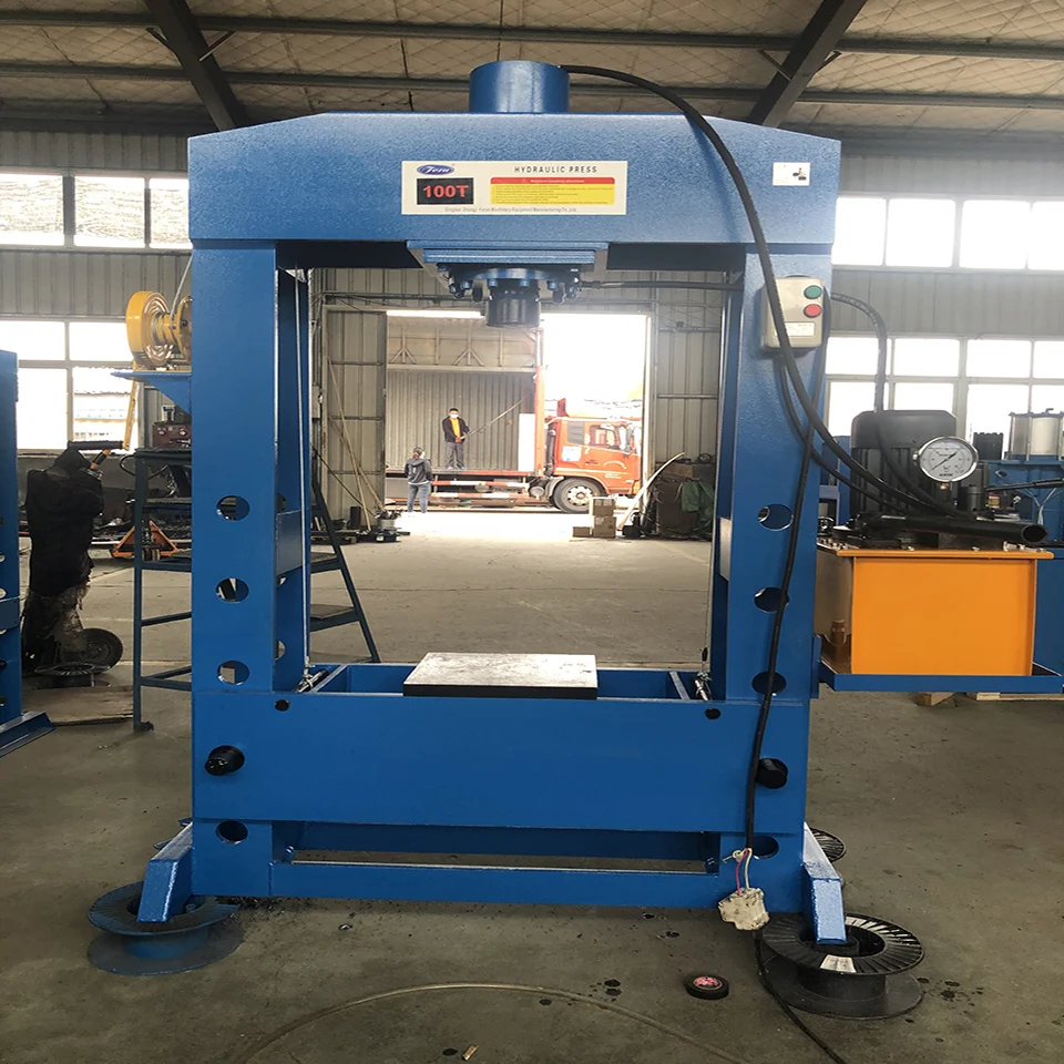Electric and manual 100 ton electric hydraulic press machine with winch