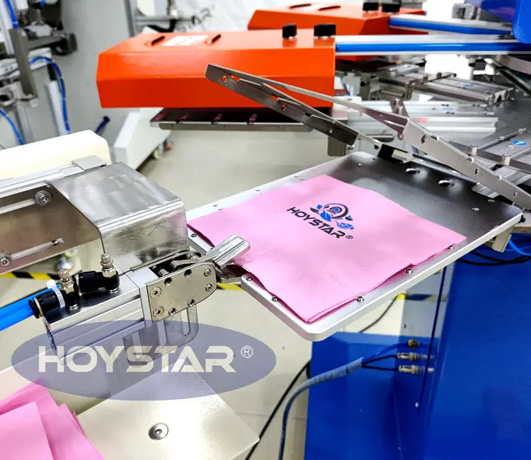 2 color automatic screen printer for napkins paper printing machine tissue press printing serviettes