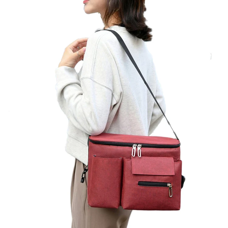 customized large multifunctional waterproof stroller organizer bag with insulated cup holder baby stroller organizer
