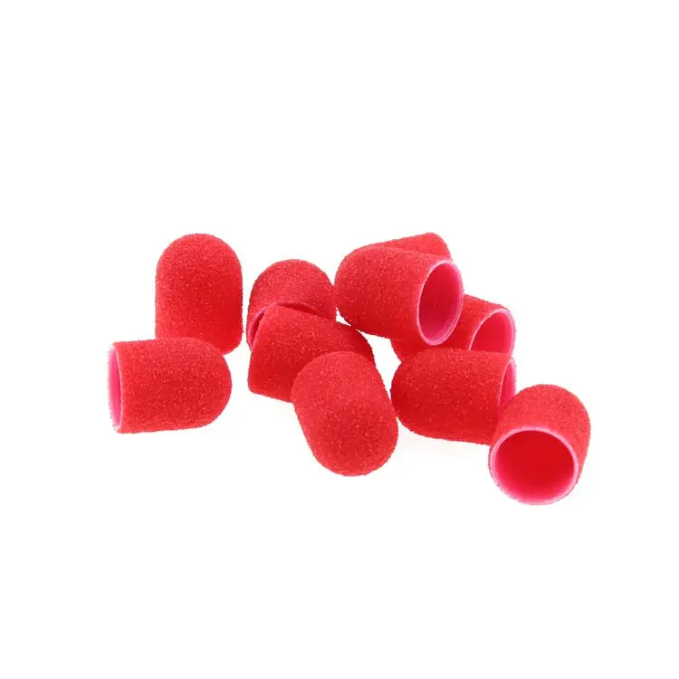 Профессиональный педикюрный шлифовальный колпачок 16*25 мм 80 # материал коричневый Сплавленный глинозем горячая Распродажа шлифовальных колпачков для ногтей