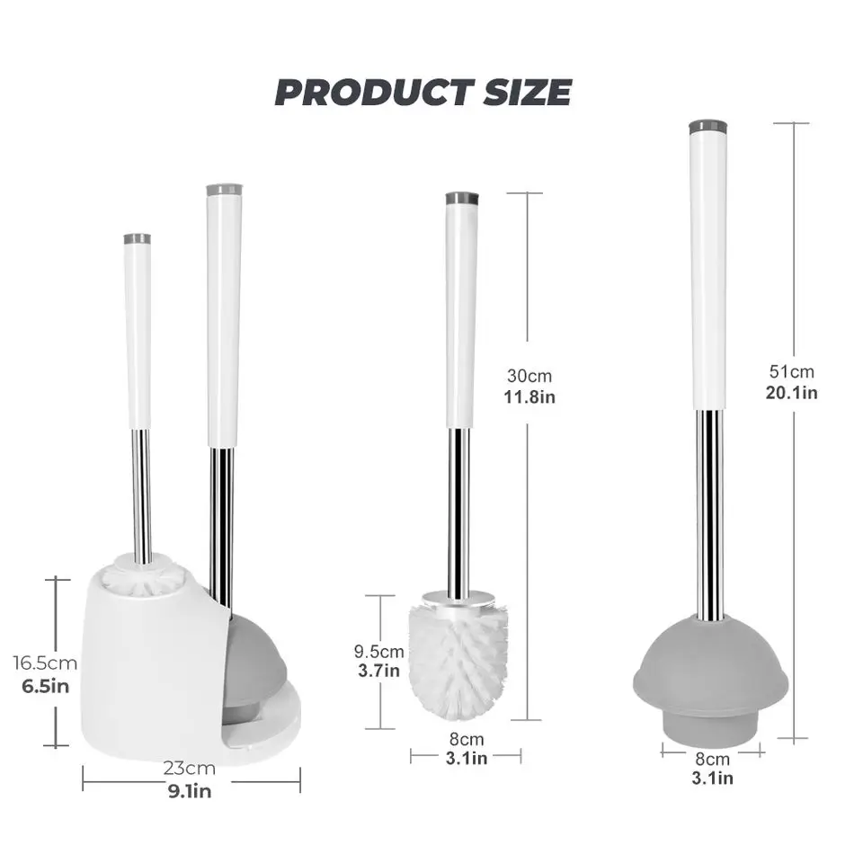 Masthome Factory Price Bathroom Cleaning Brush Toilet Plunger Holder Toilet Brush With Plunger