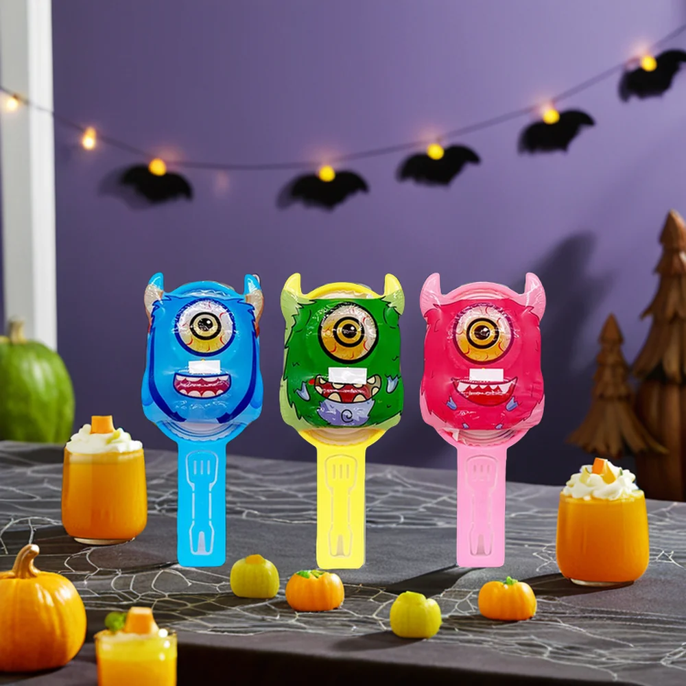 Halal Wholesale DIY Monster Fried Egg and Ham Jelly Pudding with Popping Candy Toy for Kids