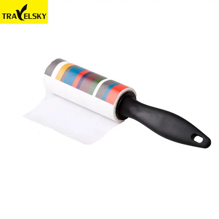 Travelsky Hot Sale Long Handle Clothes Cleaning Lint Roller Sticky Brush