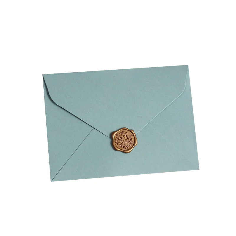Custom High Quality Wholesale Printed Kraft Paper Envelope Invitation Wedding Envelope With Card Wax Seal Stamp
