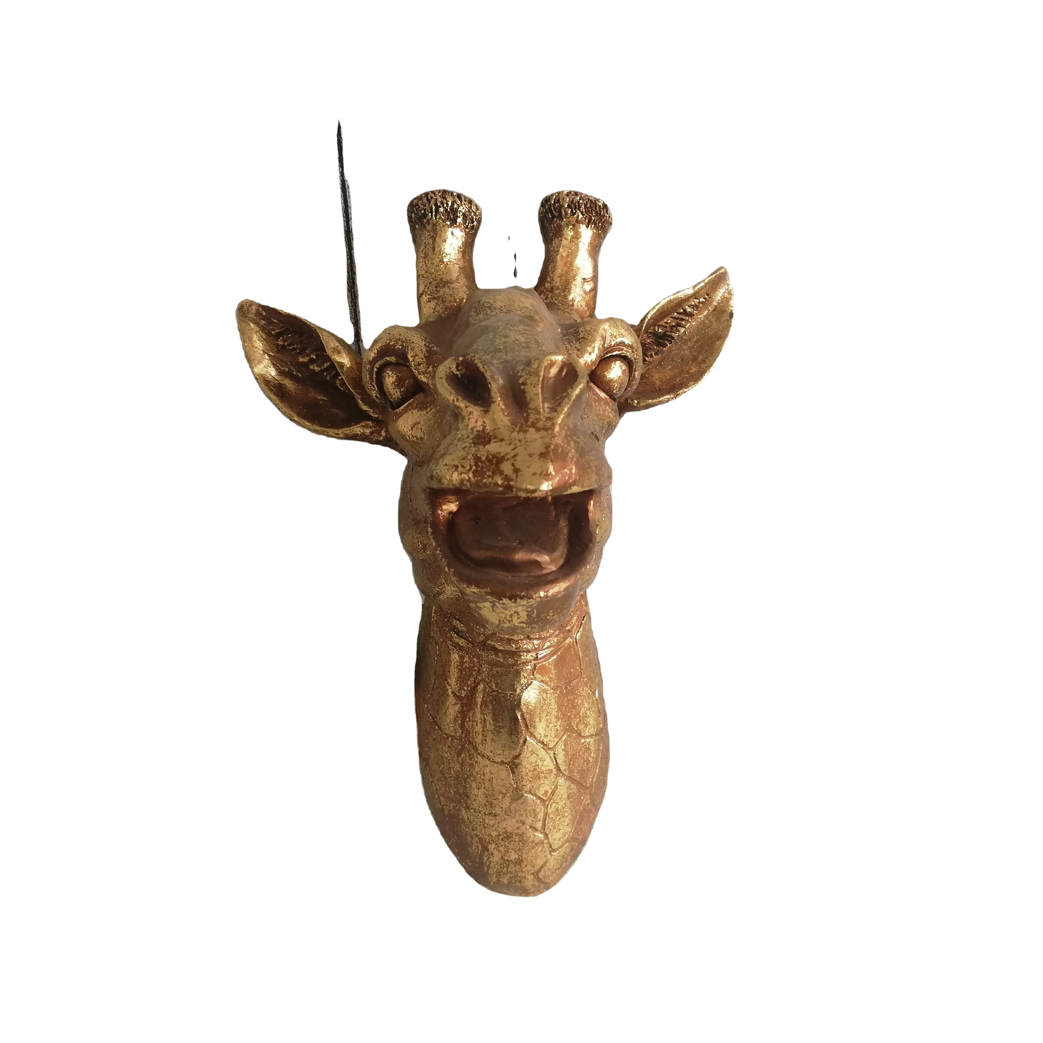 resin giraffe  skull head hanging wall decor Living room Hotel Home decoration pieces wall decoration