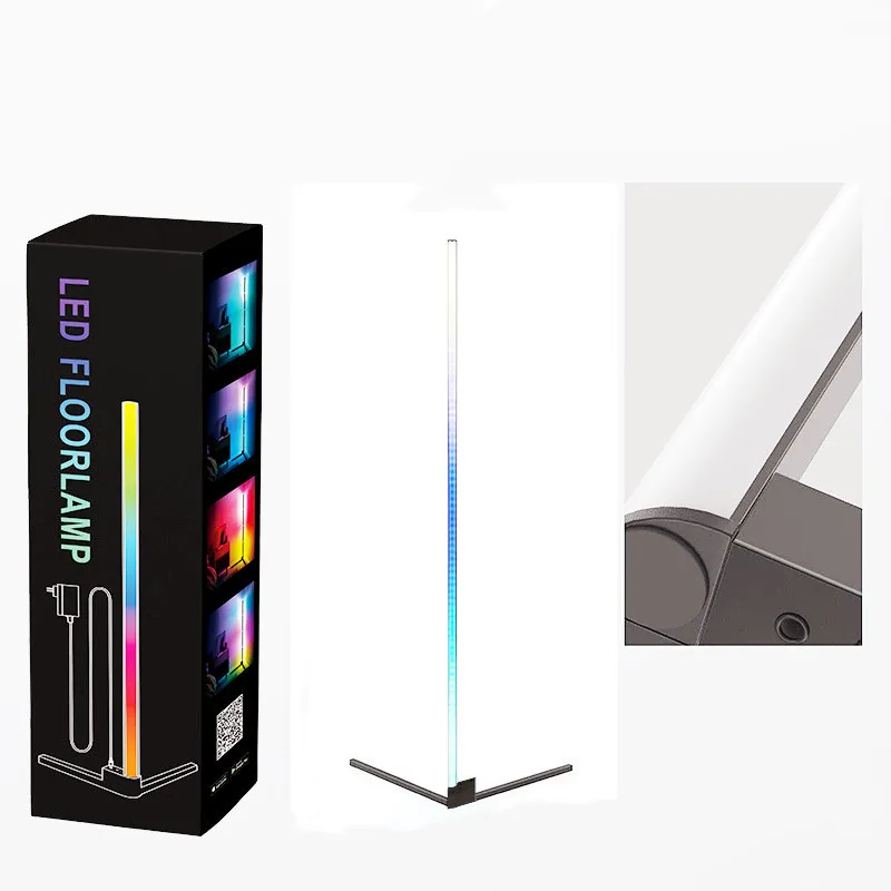 CX-Lighting Symphony Floor Lamp WIFI Dimmable RGB Color Change Remote/APP Control Lighting with 20W
