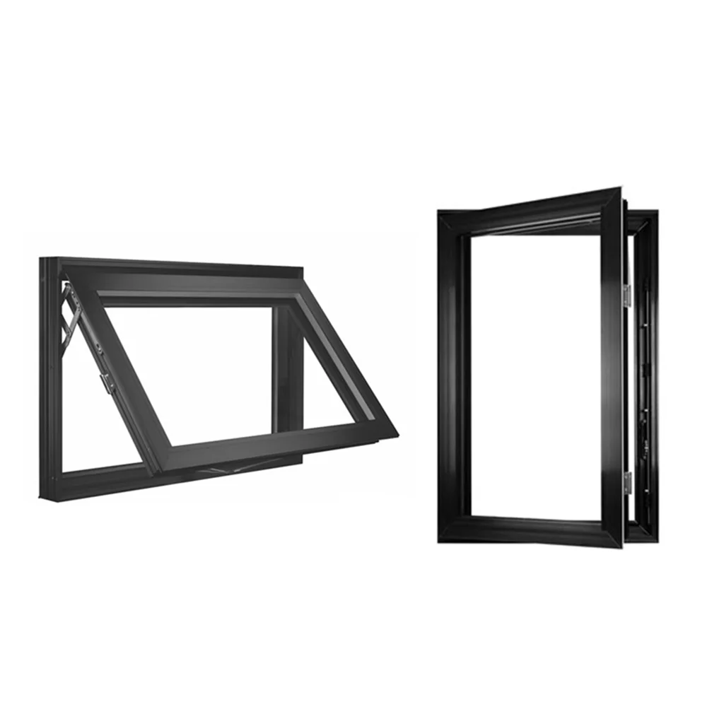 Minglei Black Aluminum Awning Australia Standard Window with Nail fin