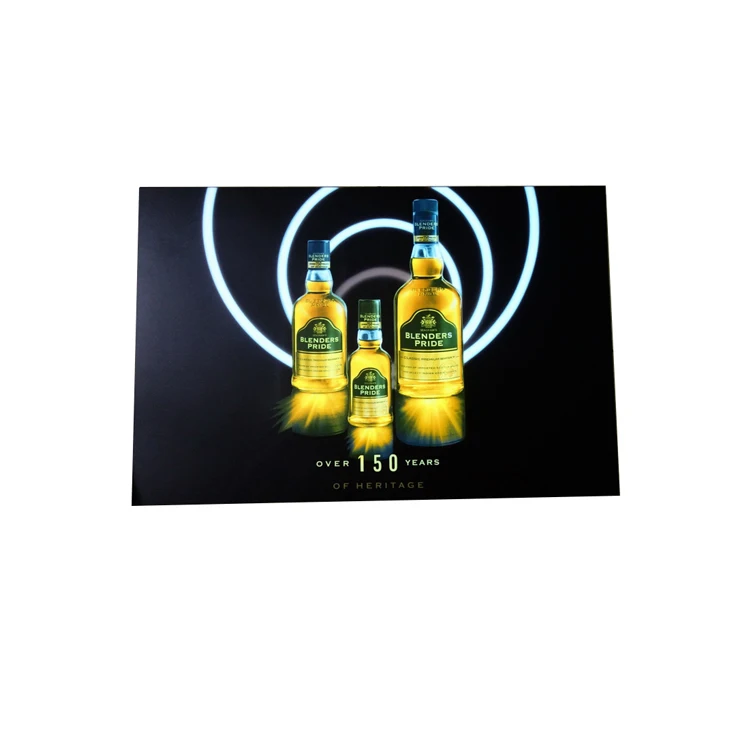 Animated Waterproof High brightness Customized size electroluminescent el displays posters el backlight A3 A4 EL Sheet Panel