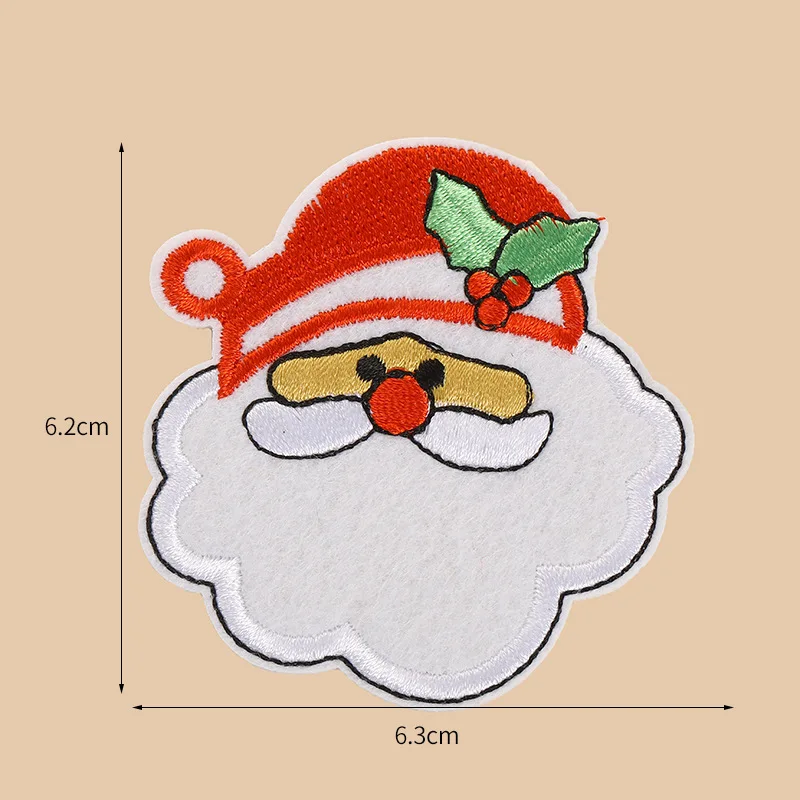 Wei Ru Christmas Christmas Tree Santa Claus Stockings Series Embroidered Personalized Cloth Paste Clothing Wholesale