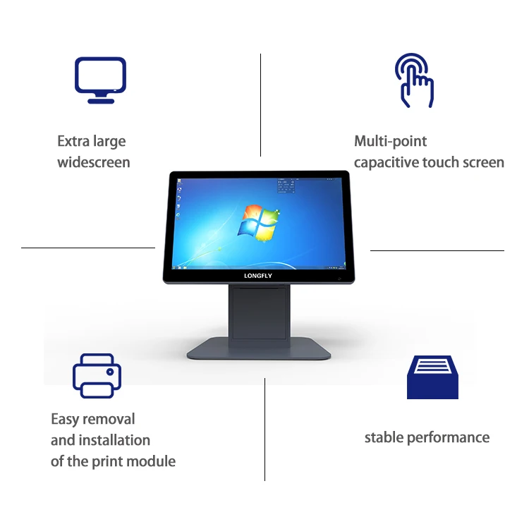 Longfly epos-системы для продаж crm-система с сенсорным экраном AIO pos-машина TPV pos-терминал оборудования
