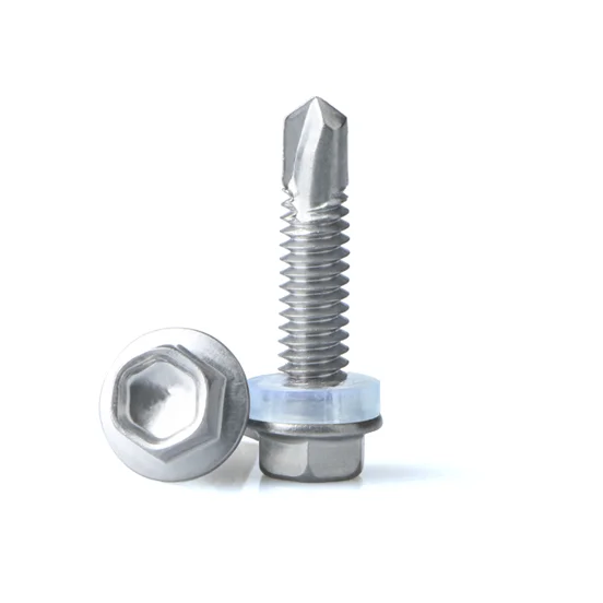 Chinese factory low price wholesale DIN7504K ST3.5-ST6.3 Stainless steel tapping Dovetail Hex flange drill tail nail