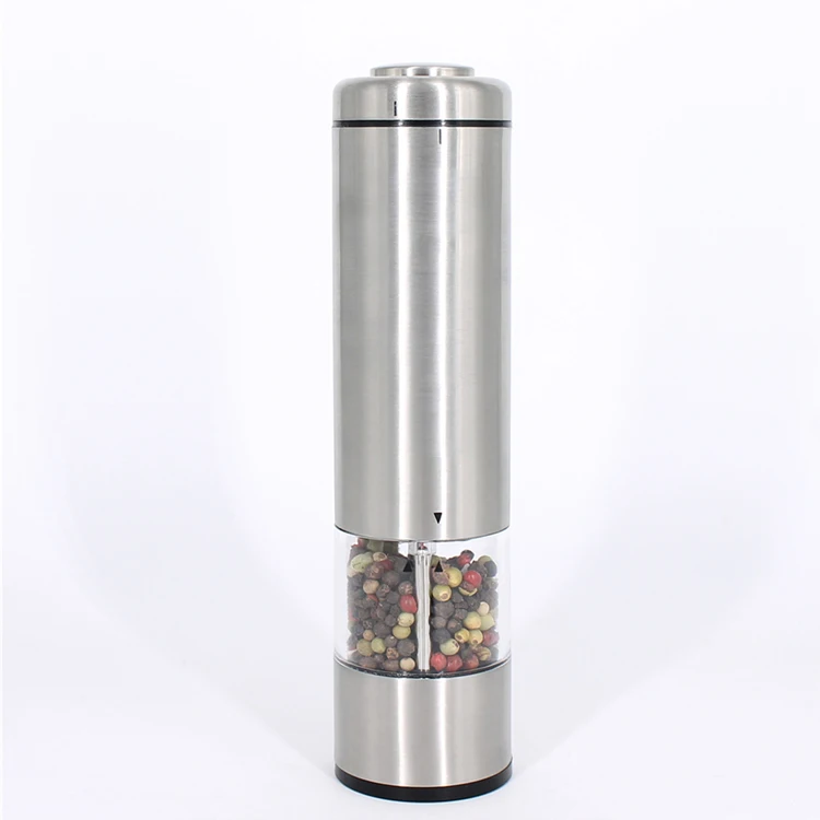 Amz Hot Stainless Steel Battery Operated Electric Salt and Pepper Grinder Set