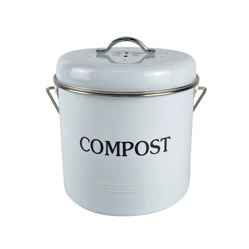 Kitchen Counter Countertop  Food Waste Food Scrap Compost Bin Bucket with Lid