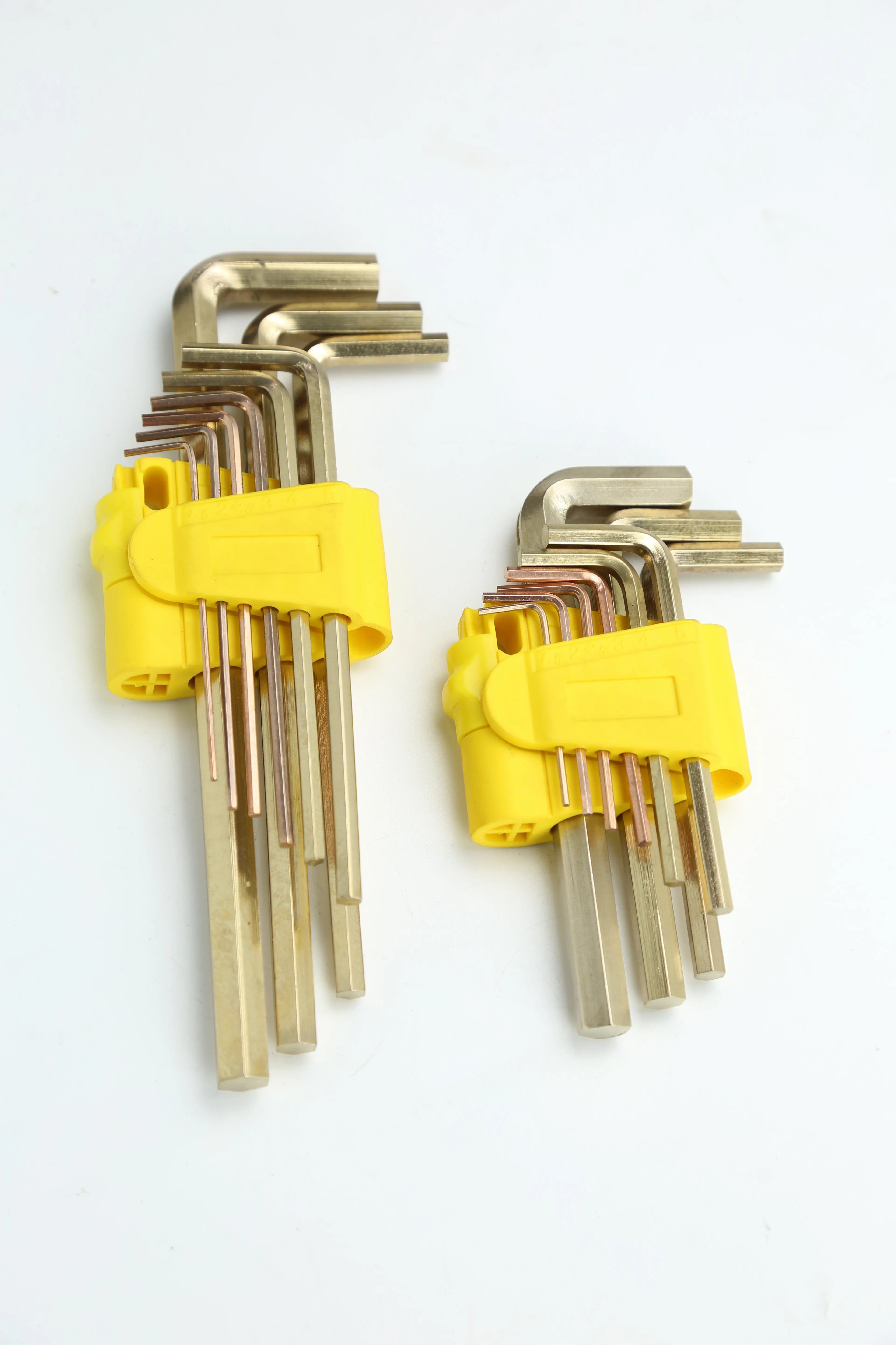 Aluminum Bronze Non-sparking tools explosion-proof Hex Key Wrench set 2mm-12mm Petrochemical industry Coal mines and oil fields