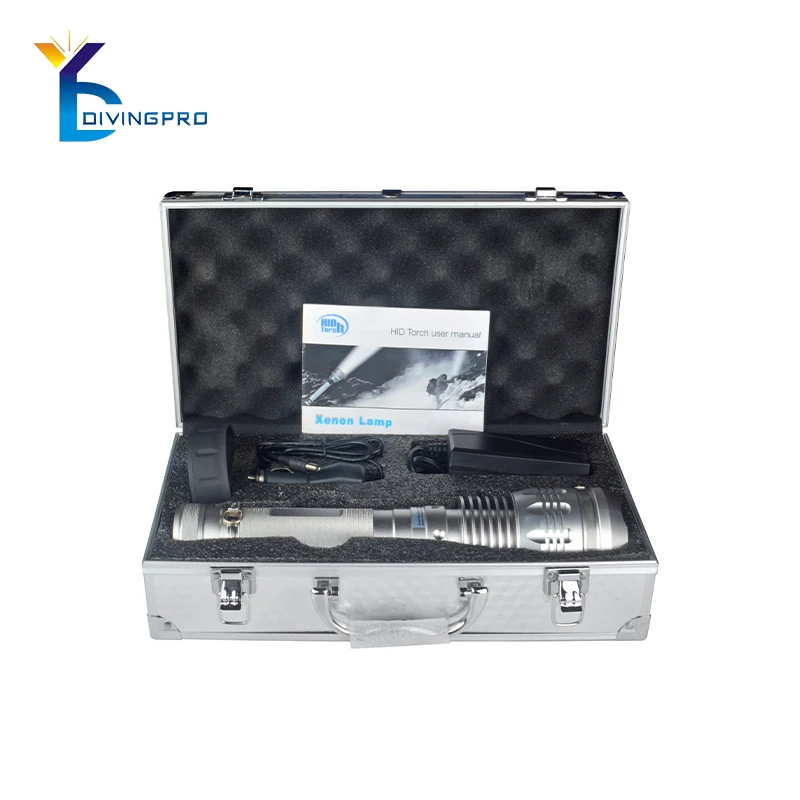 2500lm multi-function waterproof HID glare flashlight rechargeable HID powerful xenon flashlight