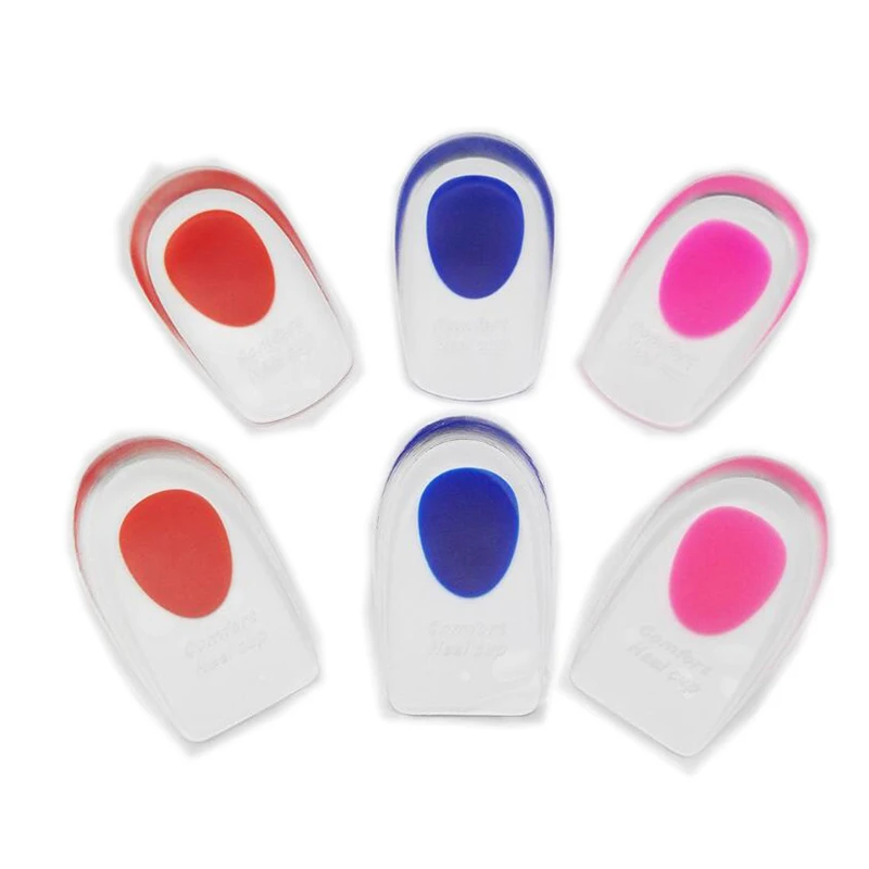 Hot sale  silicone heel pad cushion shock absorption relief heel pain gel insole for foot heels