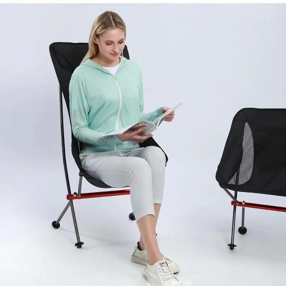 
Foldable Outdoors Fishing Camping Beach Chairs Heavy Duty Lawn Chair with Soft Foam Pad Camp Chair 