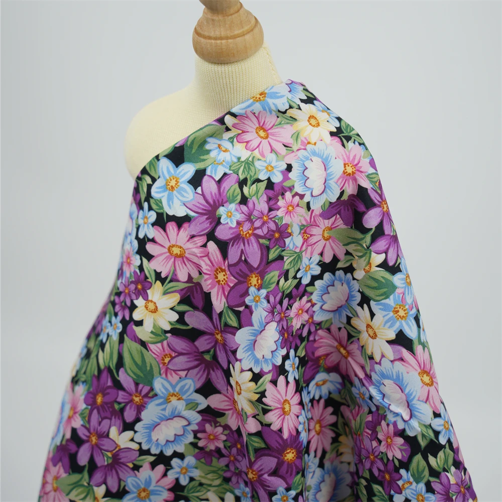 custom printed designs digital liberty fabric 100% organic cotton tana lawn satin fabric