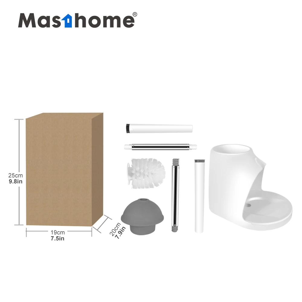 Masthome Professional Supplier Hygienic Cleansing Brush Toilet Plunger And Brush Set Toilet Plunger